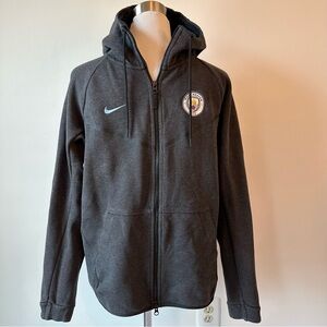 Nike Manchester City Dark Grey Tech Fleece Hoodie Sweatshirt Blue Swoosh, size M
